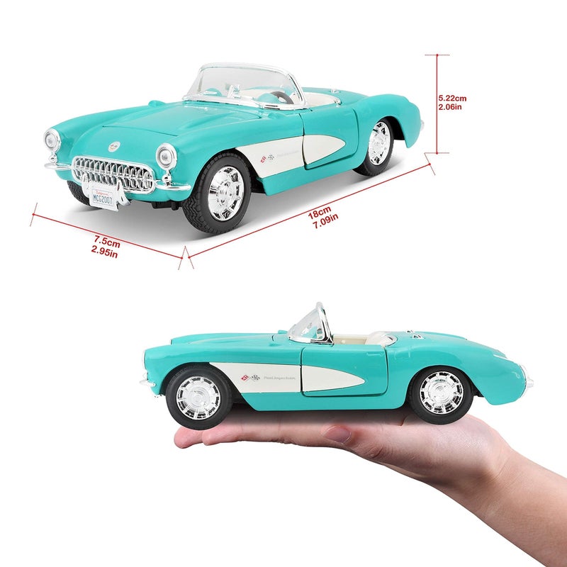 Bauer Spielwaren Maisto 1:24 Scale 1957 Chevrolet Corvette Diecast Vehicle (Colors May Vary) - Image 4