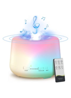 VKL Humidifier Oil Fragrance Diffuser Bluetooth Speaker 5.0 500ML Aromatherapy Diffusers for Aroma Essential Oils Large Room Bedroom Office Home 14 Colors Night Light with Remote 4 Timers  - Image 1