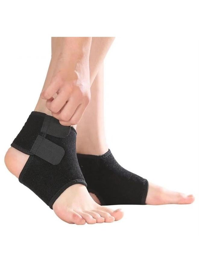 yongsheng Adjustable Nonslip Ankle Tendon Compression Brace Sports Dance Foot Support Stabilizer Wraps  (Pack of 2), Black  - Image 3