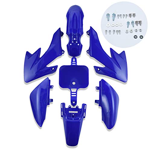 CLEO Plastics Kit with Black Seat for CRF50 XR50, Chinese 50cc Dirt Pit Bike,Fenders Fairings Replacement Plastic with Seat(blue) - Image 2