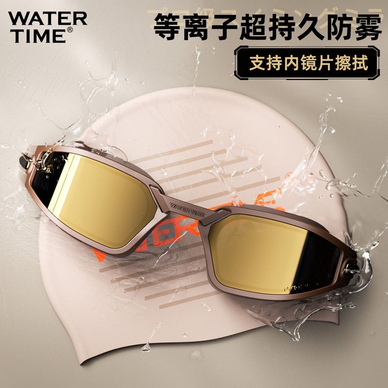 WaterTime Swim Goggles with Plasma Long-Lasting Anti-Fog, Waterproof, Prescription Lenses, HD Vision, and Swim Cap - Image 5