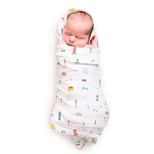 rabitat Bamboo Swaddle Pamper Soft 47"x47" (Fox and Friends) - Image 1