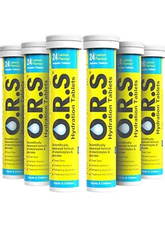 O.R.S Ors Hydration Tablets With Vegan, Gluten  Free Formula -  Lemon Flavor - 24 Count Pack of 6  - Image 2