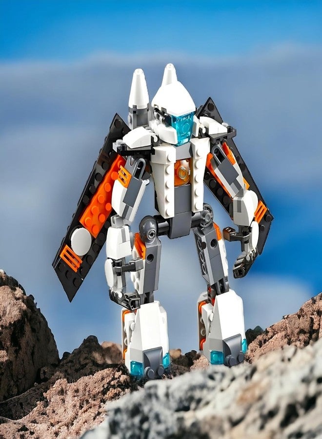 Galaxy Hi-Tech 3 in 1 Architect Brick Toys 237+ Pieces Building Block - Space Astronaut Theme Blocks and Bricks - Robot, car, Aircraft Educational Engineering Construction Learning Toy for Kids - Image 2