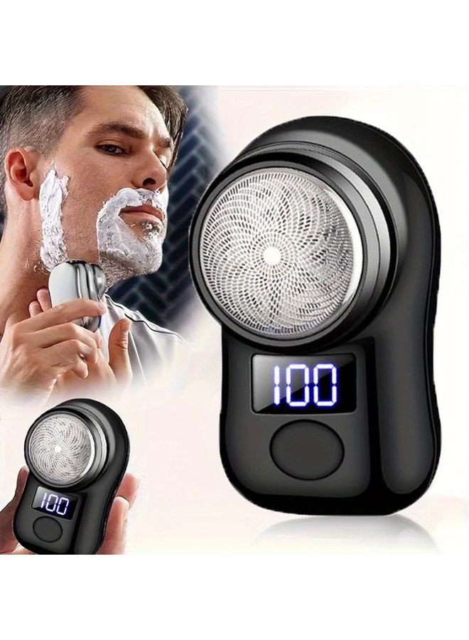 USB Rechargeable Mens Shaver 1pc LED Display Fast Charging 30 Min Runtime Compact Travel Design Ideal Gift - Image 1
