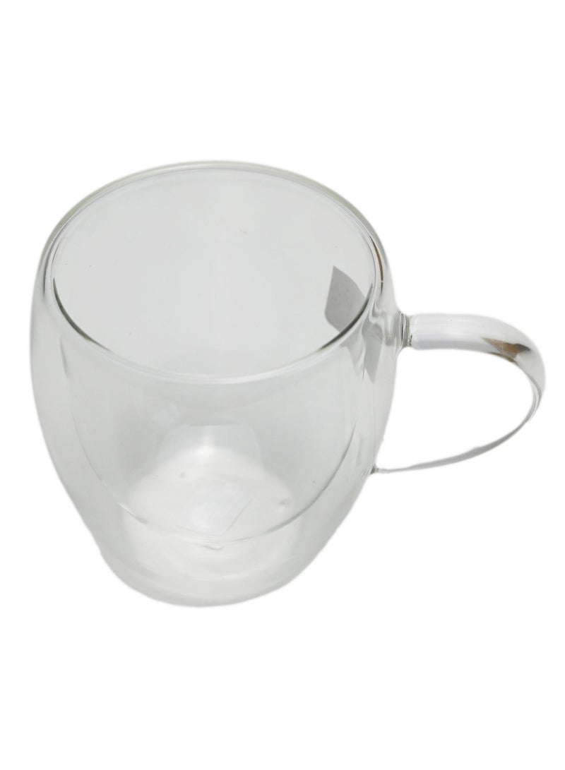 Coffee Glass/ Coffee Mug/ Hot Chocolate Mug/ Espresso Cup/ Tea Cup Glass/Curved Style Coffee & Tea Glass/ Iced Coffee Glass/ Glass Cup For Coffee & Soft Drinks - Image 2