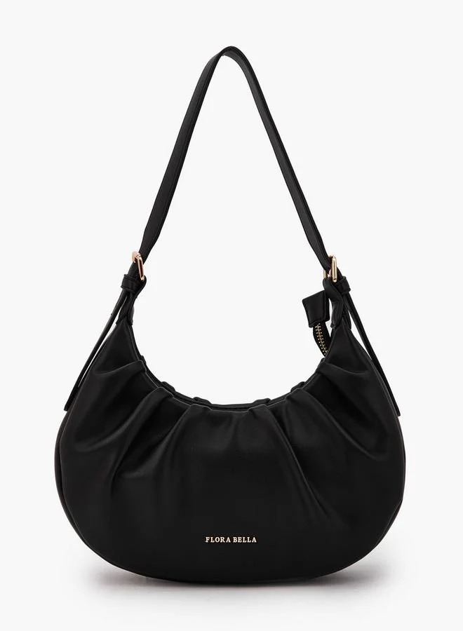 Flora Bella By Shoexpress Flora Bella Ruched Shoulder Bag with Zip Closure