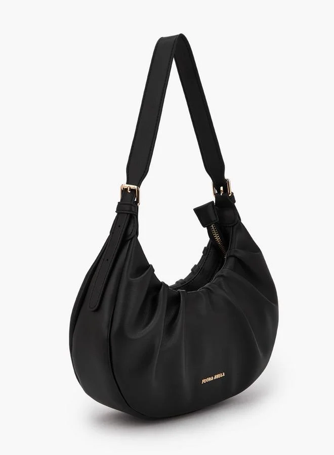 Flora Bella By Shoexpress Flora Bella Ruched Shoulder Bag with Zip Closure