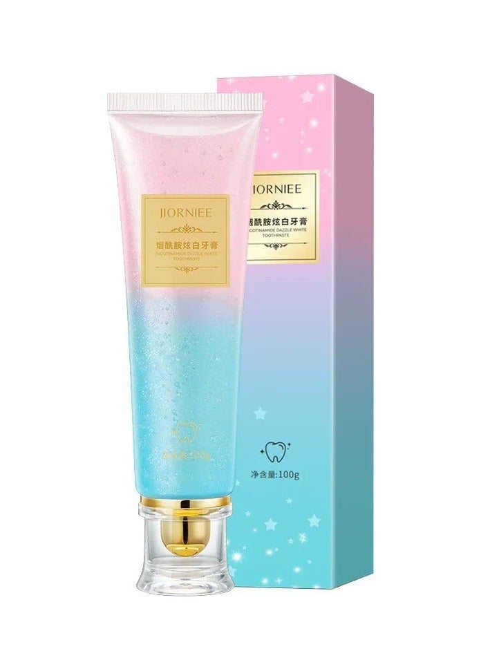 جيورني معجون أسنان مبيض نياسيناميد ، معجون أسنان أبيض مبهر ، نياسيناميد بريث منعش ، معجون أسنان بودي أكسل ، معجون أسنان مبيض نياسيناميد بودي أكسل 100 جرام - Image 1