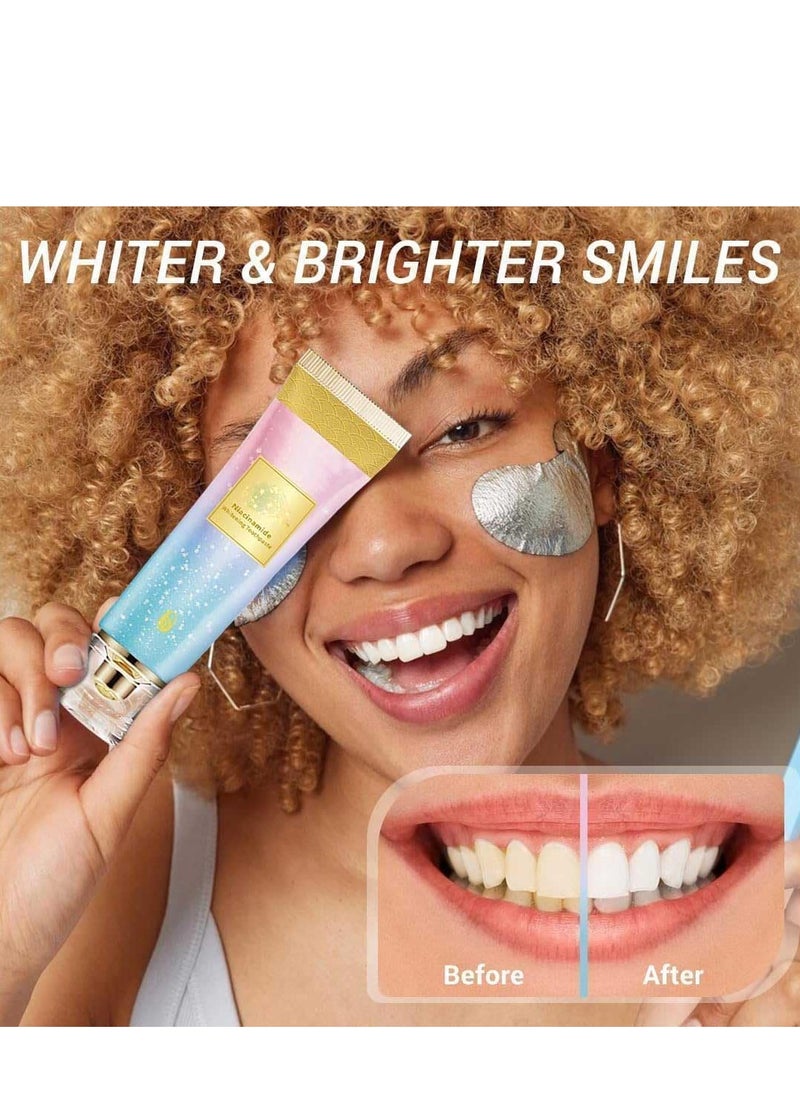 ORALHOE - Niacinamide Whitening Toothpaste, Dazzling White Toothpaste Fresh Breath Niacinamide, Bodyaccel Toothpaste, Body Accel Niacinamide Whitening Toothpaste 100g - Image 1