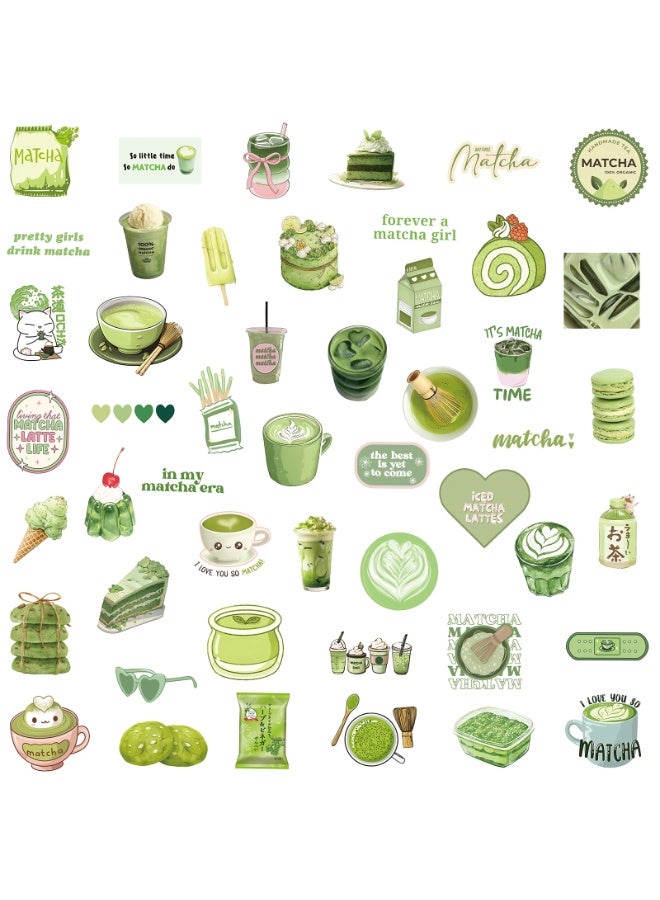 Matcha Stickers for Kids 50pcs Summer Stickers Pack Vinyl Waterproof Sticker for Water Bottle Scrapbook Laptop Journal Party Favors Classroom - Image 2