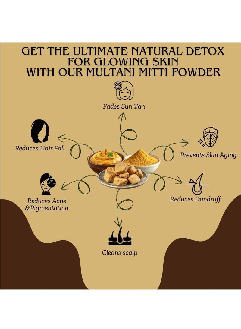Accessories 22 Multani Mitti Powder (50gm) â€“ 100% Natural & Pure | Suitable for Skin & Hair | Deep Cleanses, Absorbs Excess Oil & Unclogs Pores | Brightens Skin, Reduces Blemishes & Controls Acne - Image 5