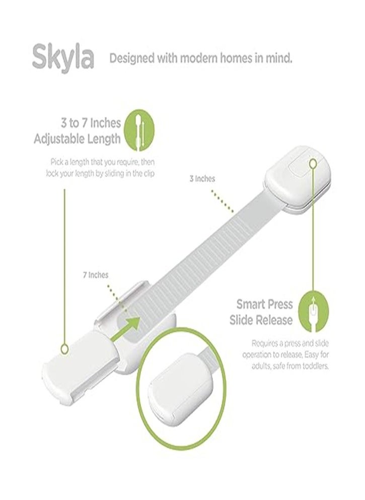 Goolsky Goolsky Baby Locks (8-Pack) Child Safety Cabinet Proofing - Safe Quick and Easy 3M Adhesive Cabinet Drawer Door Latches No Screws & Magnets Multi-Purpose for Furniture Kitchen Ovens Toilet Seats  - Image 4