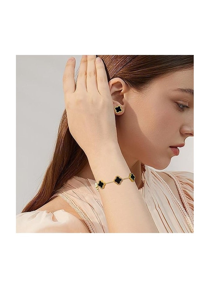 MIRFA Four Leaf Clover Jewellery Set (Black)  - Image 2