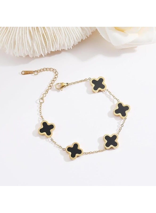 MIRFA Four Leaf Clover Jewellery Set (Black)  - Image 4