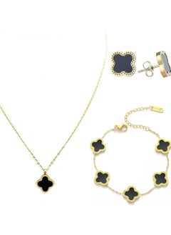 MIRFA Four Leaf Clover Jewellery Set (Black)  - Image 1
