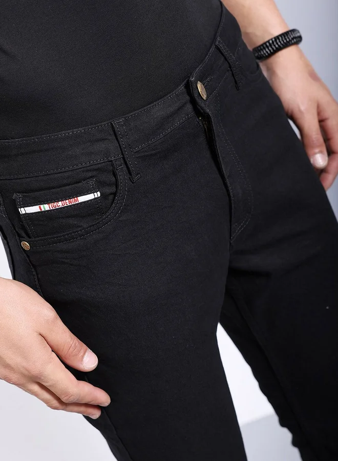 The Indian Garage Co Black The Indian Garage Co Men Mid Rise Bootcut Fit Jeans for Men | Best Price UAE