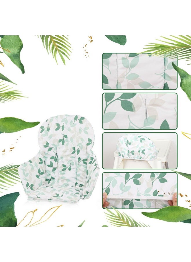 Lomgwumy Lomgwumy for IKEA High Chair Cushion, for Antilop High Chair Cushion, Cushion High Chair, High Chair Pad for IKEA Antilop Highchair, Cotton Non-Slip, Soft, Baby Sitting More Comfortable (Green Leaf)  - Image 3