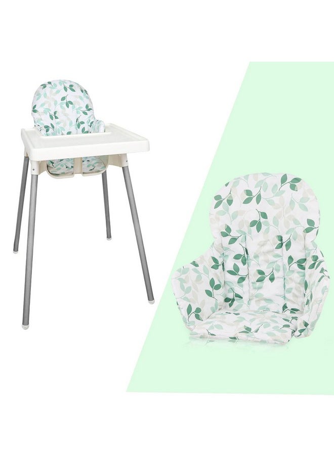 Lomgwumy Lomgwumy for IKEA High Chair Cushion, for Antilop High Chair Cushion, Cushion High Chair, High Chair Pad for IKEA Antilop Highchair, Cotton Non-Slip, Soft, Baby Sitting More Comfortable (Green Leaf)  - Image 4