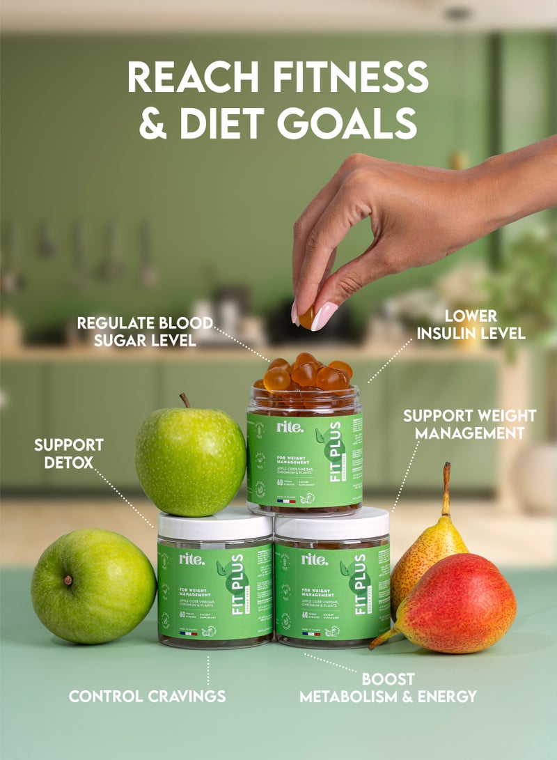 Rite Fit Plus Sugar Free - 60 Gummies Rite - Image 2