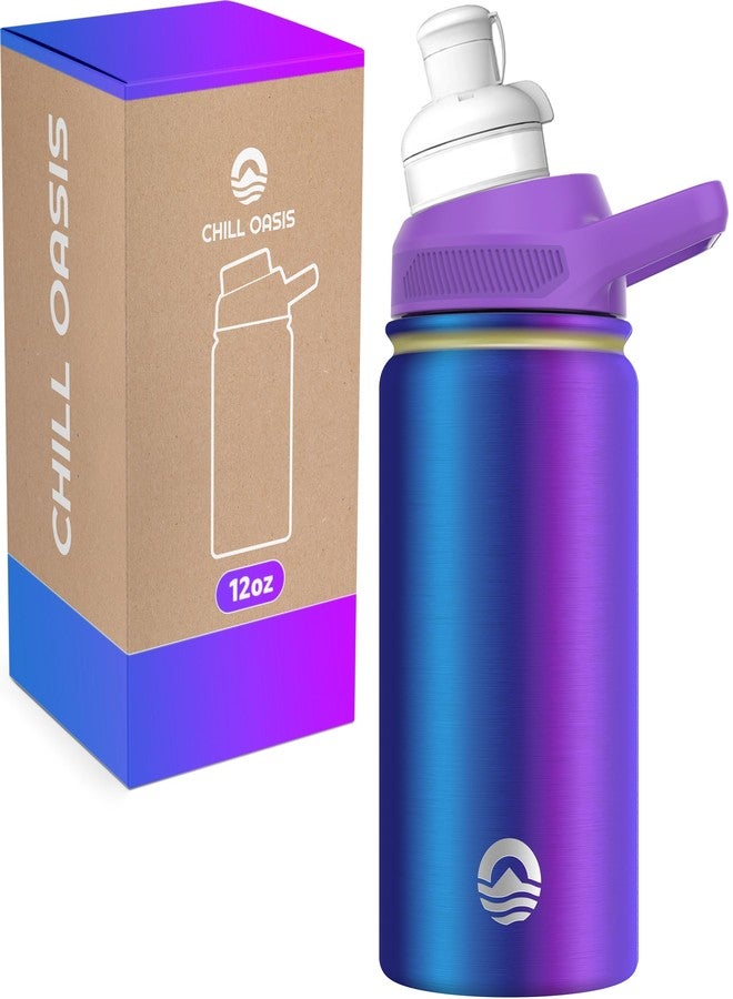 Chill Oasis Water Bottle | Compatible With Popular Flavor Cartridges | BPA Free, Leak Proof, Double-Walled Vacuum Insulated Stainless Steel, and Dishwasher Safe | Cold for 24 Hours (Aura, 12oz) - Image 1
