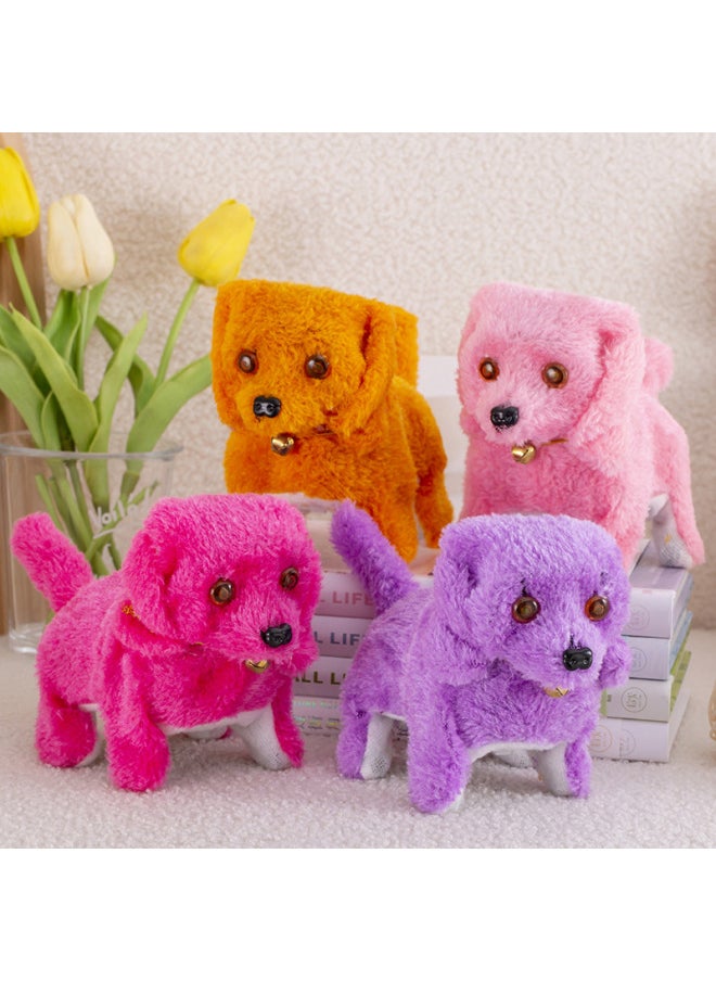 Electric Plush Dog Forward Backward Light-emitting Dog Children's Toy Pet Stall Hot Sale Cross-border-Color:Flat Hair Dog-Specifications:Default  - Image 1