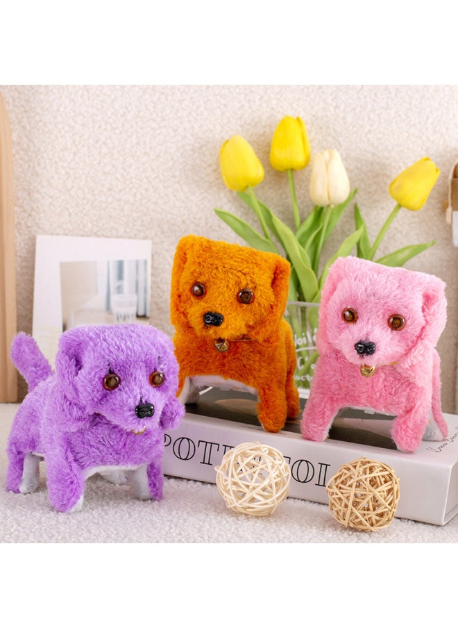 Electric Plush Dog Forward Backward Light-emitting Dog Children's Toy Pet Stall Hot Sale Cross-border-Color:Flat Hair Dog-Specifications:Default  - Image 3