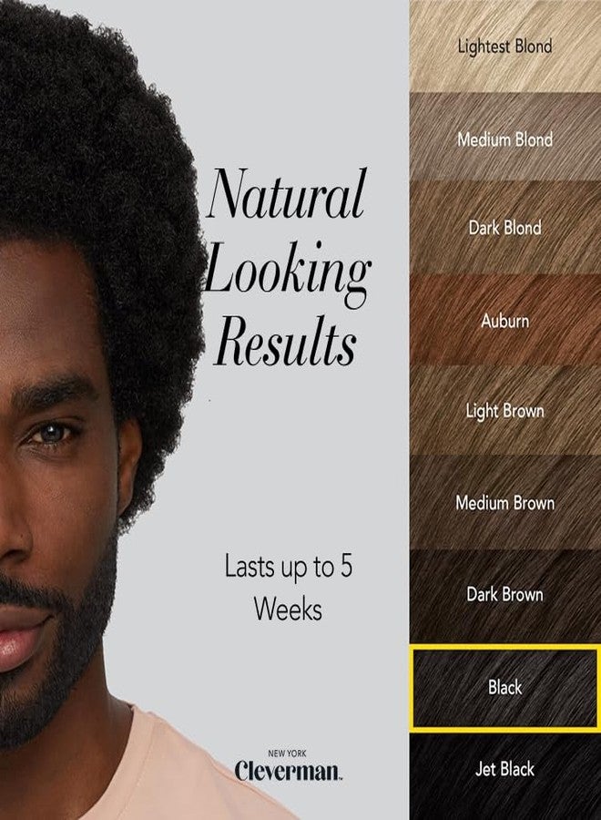 Cleverman Hair & Beard Dye Kit for Men, All-in-One Reusable Mens Hair Color, Natural Gray Coverage, Ammonia-Free Beard Mustache Dye for Men (Black for Black Men) - Image 2