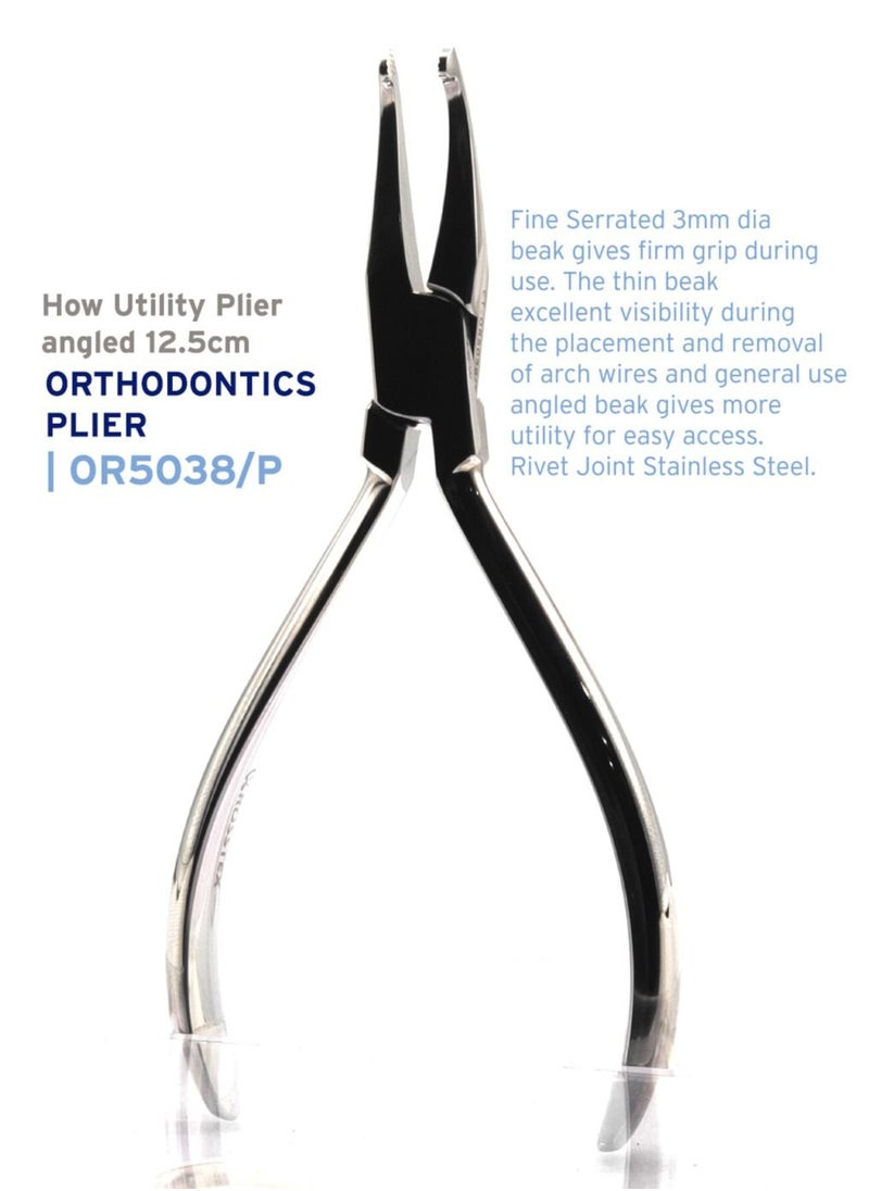 Crosstex Dental Instruments Orthodontics How Utility Plier Angled 12,5cm 