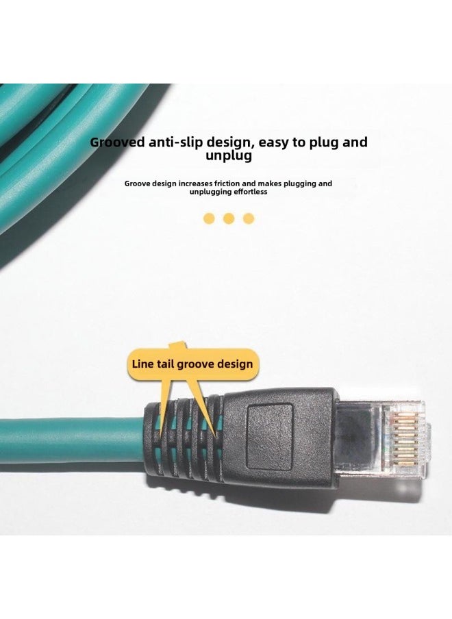 Generic RJ45 Network Cable Industrial High Flexible Network Cable Gigabit Shielded 8-core High Flexible Drag Chain Line Finished Product Super 66 Jumper-Color:Black-Line Length:0.3 M  - Image 4