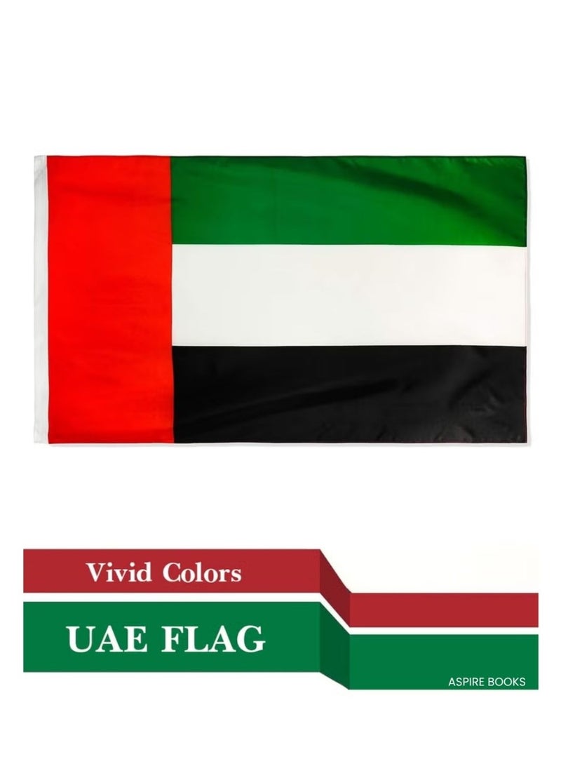 Aspire Books UAE National Flag 60x95cm – Premium United Arab Emirates Flag for Indoor & Outdoor Display, Events, National Day & Decorations - Image 2