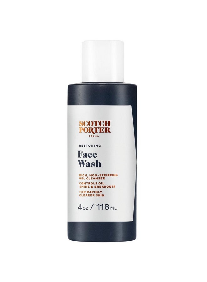 scotch porter Restoring Face Wash Rich Nonstripping Gel Cleanser Formulated With Nontoxic Ingredients Free Of Parabens Sulfates & Silicones Vegan 4Oz Bottle - Image 1