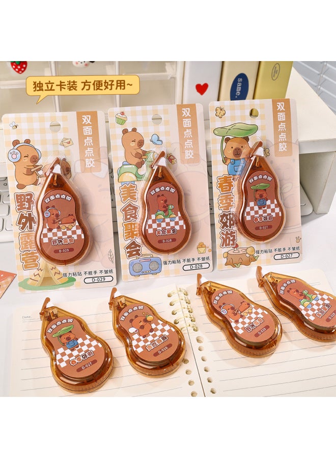 HELPS Creative Kapibara Dot Glue Student-specific Large Capacity Double-sided Glue Dolphin High-value Handmade Journal Tape - Image 3