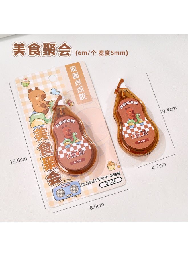 HELPS Creative Kapibara Dot Glue Student-specific Large Capacity Double-sided Glue Dolphin High-value Handmade Journal Tape - Image 1