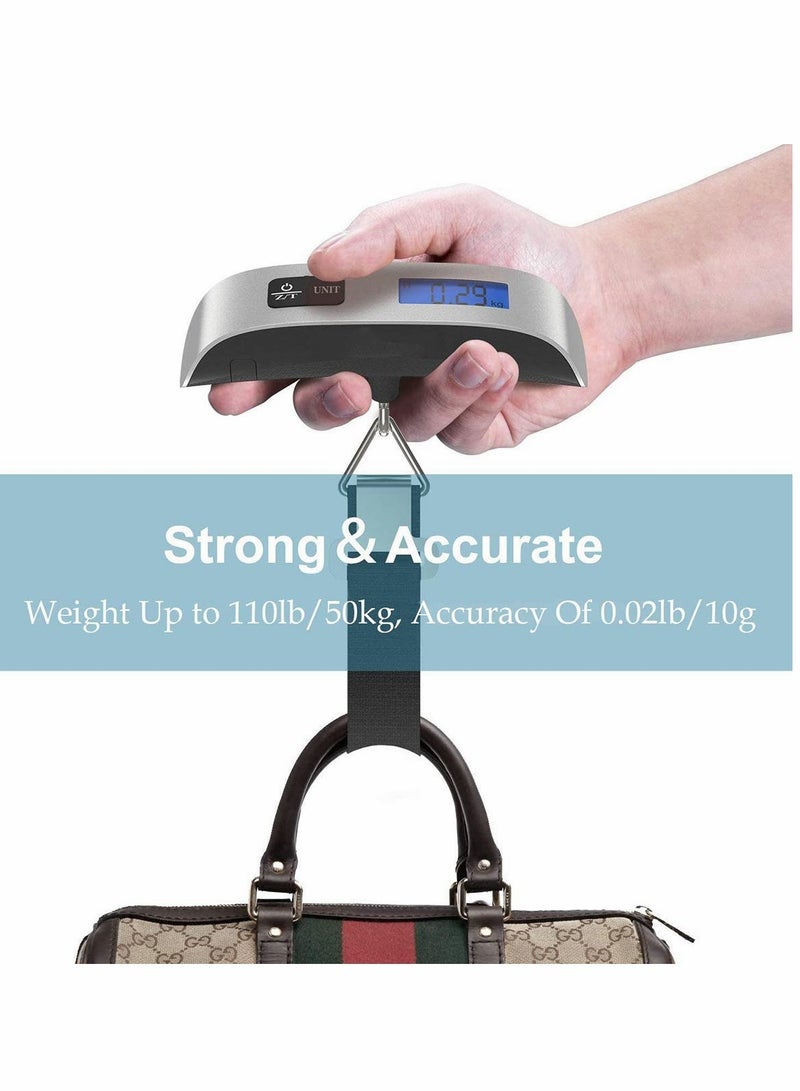 KASTWAVE Luggage Scale Portable Digital Travel Suitcase Scales with Temperature Sensor, Tare Function, 50kg Electronic Balance Digital Luggage Hanging Scale,... - Image 5