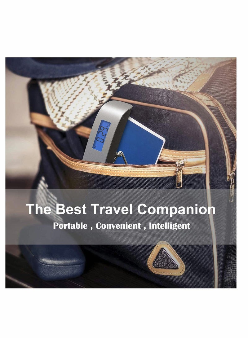 KASTWAVE Luggage Scale Portable Digital Travel Suitcase Scales with Temperature Sensor, Tare Function, 50kg Electronic Balance Digital Luggage Hanging Scale,... - Image 2