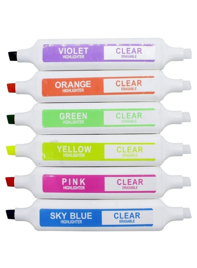 worison Erasable Highlighter Pen Set Of 6 Colors,Multi-coloured - Image 3