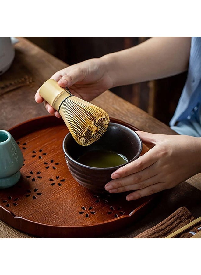 JS Matcha Green Tea Powder Bamboo Whisk, Natural Bamboo Tea Whisk, Handcrafted Bamboo Stirrer, Mixing Tool - Image 4