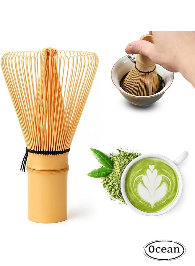 JS Matcha Green Tea Powder Bamboo Whisk, Natural Bamboo Tea Whisk, Handcrafted Bamboo Stirrer, Mixing Tool - Image 1