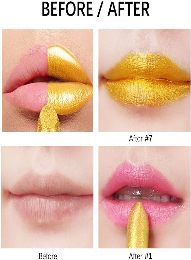 BEUKING Gold Lipstick Velvet Nude Red Pink Lip Tint Non-Smudge High Pigment Not Fade Smooth Long-Lasting Wear Non-Stick Cup Waterproof Matte Lady Lip Gloss for Girl Women Lady Daily Lip Makeup (#5) - Image 4