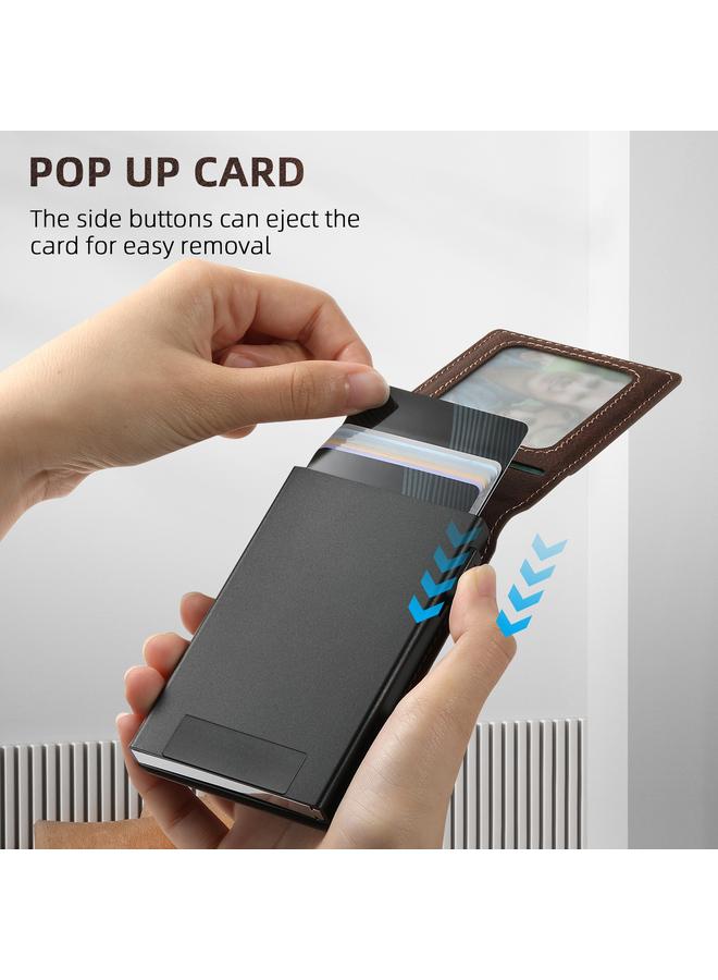 Suteni Case For iPhone 15 Pro H19 Litchi Grain 2-in-1 MagSafe Removable Card Box Back Phone Case - Image 3