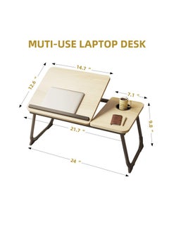 JANTENS Bed Desk for Laptop, Laptop Desk for Bed and Sofa, Bed Trays for Eating and Laptops with Cup Holder, 5 Levels of Adjustable Height  - Image 3