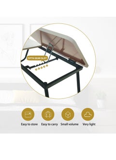 JANTENS Bed Desk for Laptop, Laptop Desk for Bed and Sofa, Bed Trays for Eating and Laptops with Cup Holder, 5 Levels of Adjustable Height  - Image 5