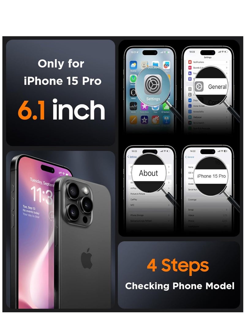 iPhone 15 Pro Case Liquid Gel Silicone Rubber Soft Silky Touch Anti Scratch Shockproof Protective Cover 6.1 Inch