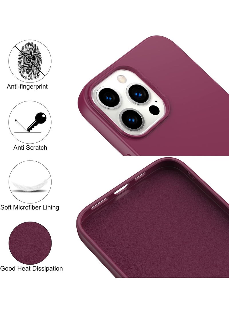 iPhone 15 Pro Case Liquid Gel Silicone Rubber Soft Silky Touch Anti Scratch Shockproof Protective Cover 6.1 Inch