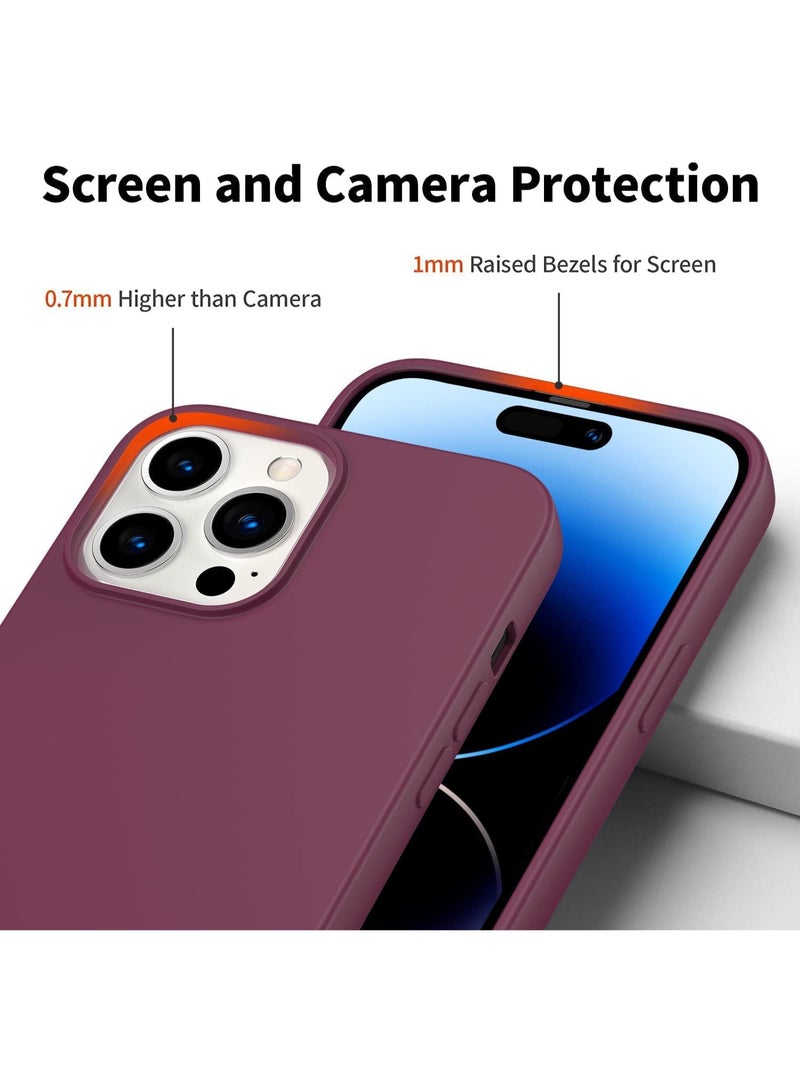 iPhone 15 Pro Case Liquid Gel Silicone Rubber Soft Silky Touch Anti Scratch Shockproof Protective Cover 6.1 Inch