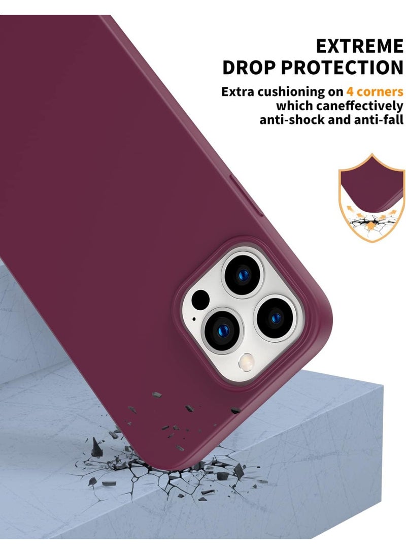 iPhone 15 Pro Case Liquid Gel Silicone Rubber Soft Silky Touch Anti Scratch Shockproof Protective Cover 6.1 Inch