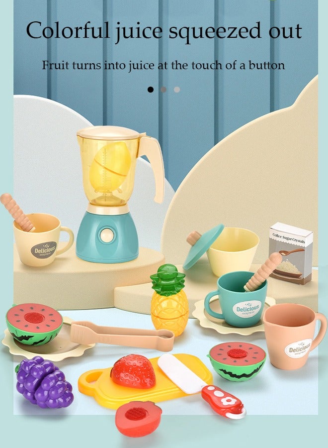 DUNISO مجموعة ألعاب المطبخ التخيلي، مجموعة ألعاب الطهي لمرحلة ما قبل المدرسة لمحاكاة ألعاب حفلات الشاي بعد الظهر، تأتي مع أدوات مائدة فواكه مصنوعة من مواد محاكاة وإكسسوارات توابل، مناسبة للأطفال من سن 3 سنوات وما فوق - Image 5