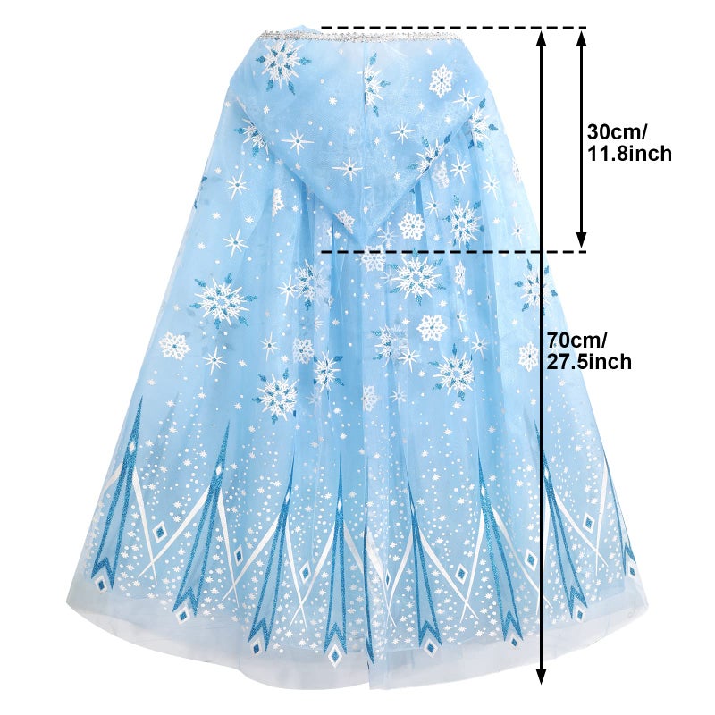 XEPST Princess Cloak Girl Costume with Hood Princess Cloak Accessory Shawl Cape Girls Halloween Costume - Image 2