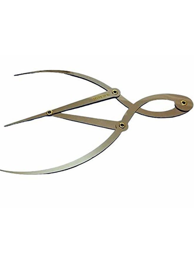 HOTWE Golden Ratio Eyebrow Ruler, Stainless Steel Eyebrow Caliper 1:1.618 Three-Point Balance Stencil Removable Reusable Permanent Measure Tool for Tattoo Makeup - Image 1